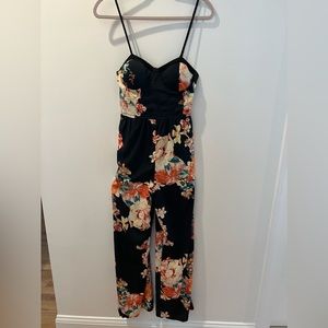 Floral & black jumpsuit size small